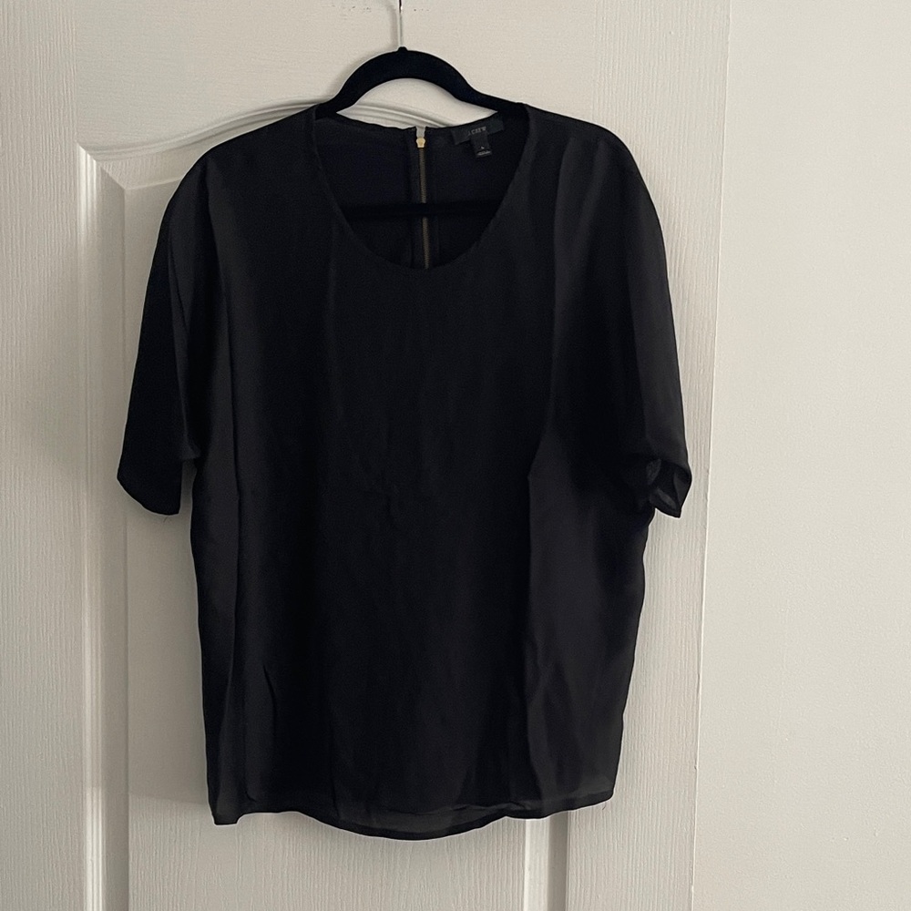 J. Crew Charcoal Short Sleeve Top
